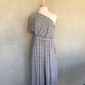 Anthropologie Mauve Jaime Asymmetrical Jumpsuit